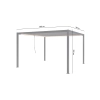 Pergola ogrodowa tarasowa aluminiowa NORDVIC Skyline LED Light 4 x 4 m Antracyt